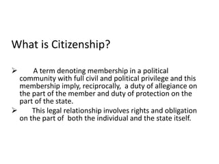 Citizenship | PPT