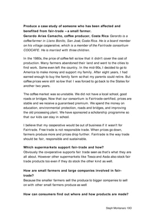 Citizenship Fairtrade 101