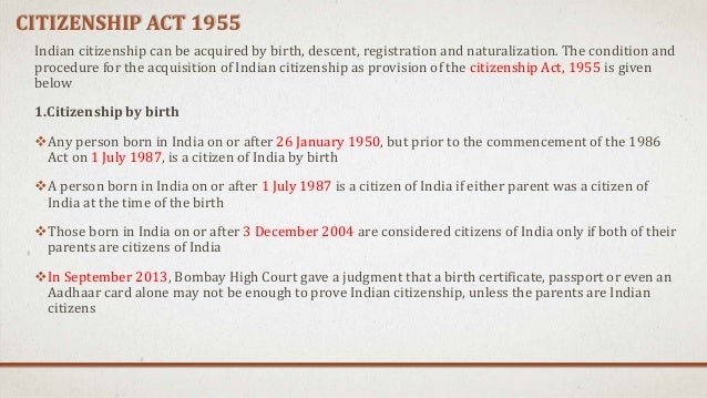 Citizenship Act 1955 India citizenship-act-1955-india