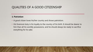 qualities of a good citizen