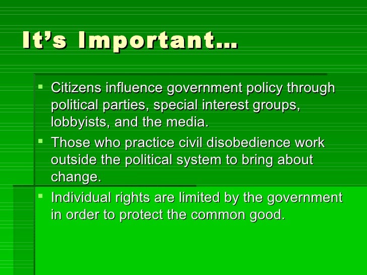 Citizenship Rights And Responsibilities