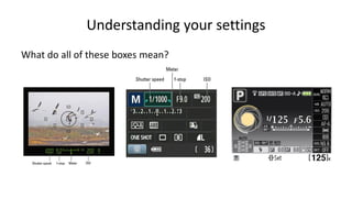 Understanding your settings
What do all of these boxes mean?
 