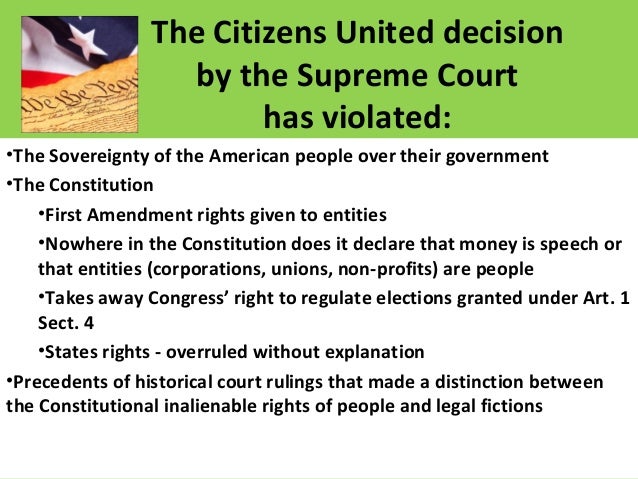 Citizens United Impact July 2023 Citizens United V Fec Citation