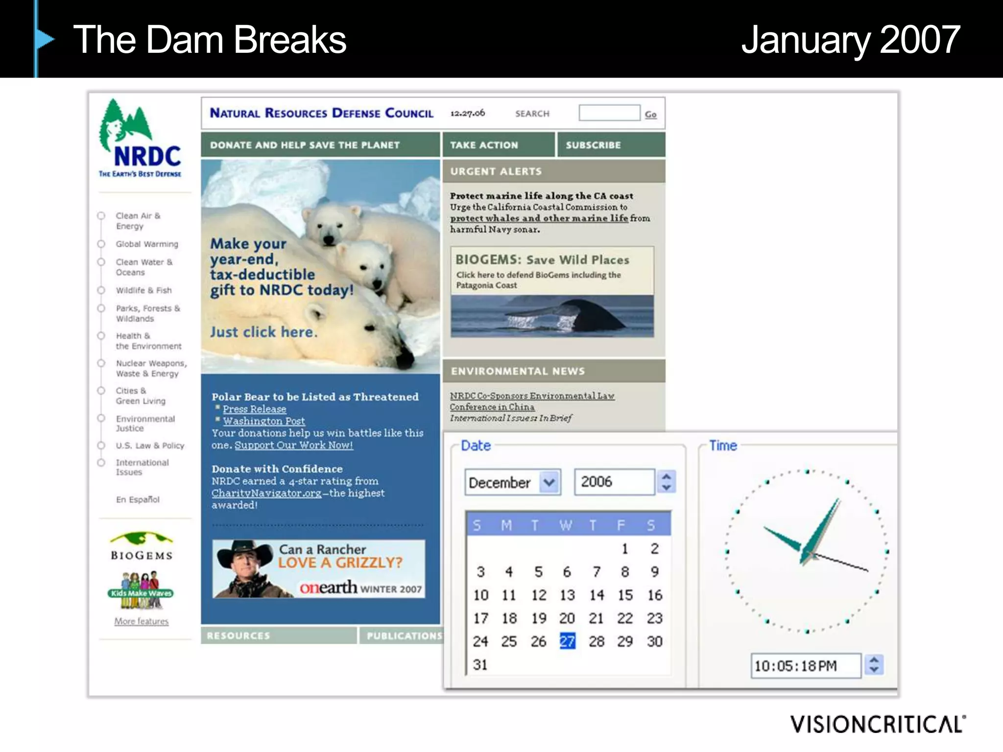 The Dam Breaks   January 2007
 