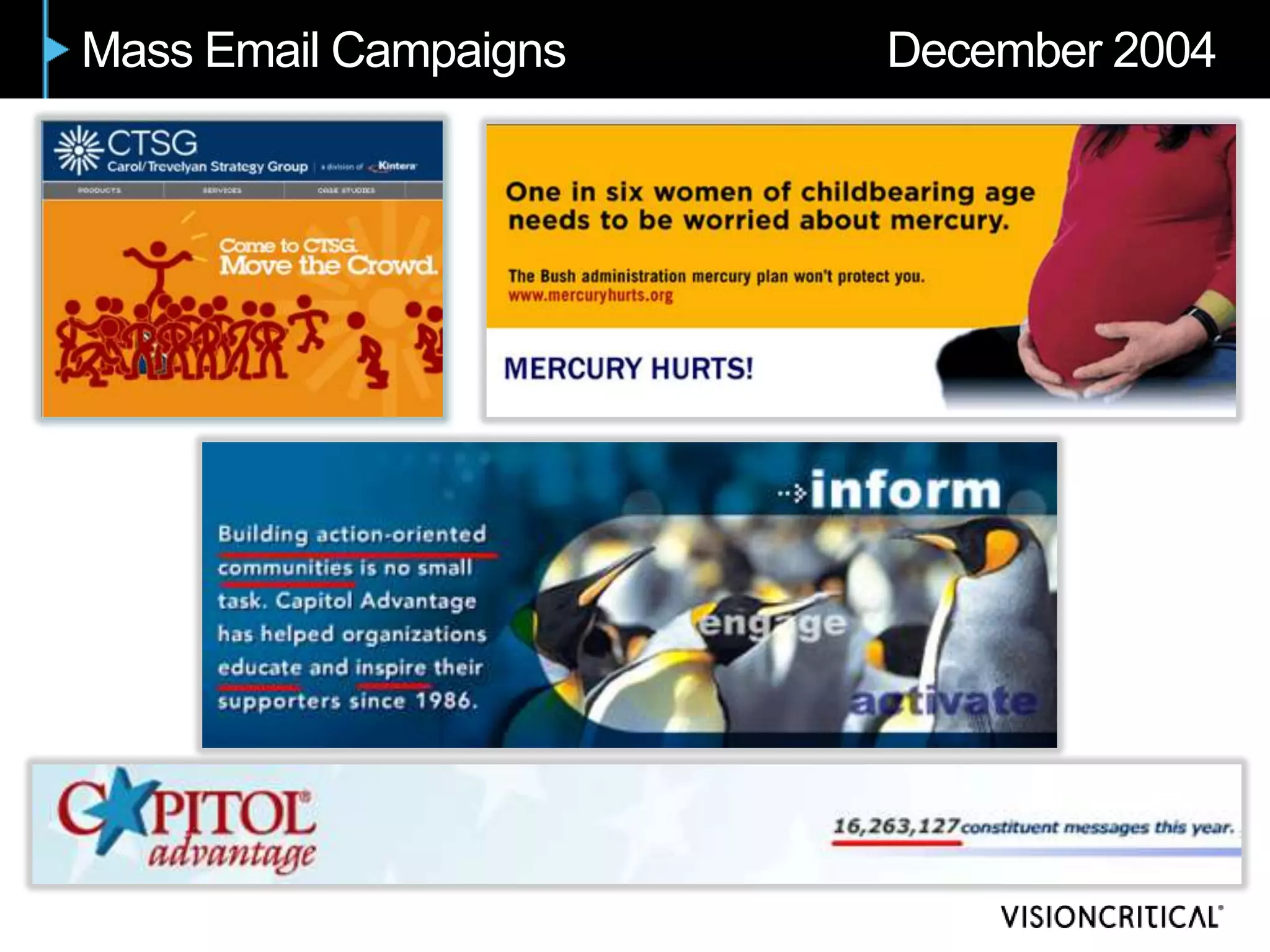 Mass Email Campaigns   December 2004
 