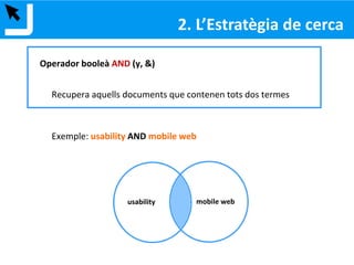 1. Tipologia de documents (llibres, articles...)
2. Estratègia de cerca
3. Eines de cerca d’informació
3.1. Bibliotècnica
3.2. Catàleg de biblioteques
3.3 Bases de dades especialitzades
3.4 Revistes electròniques
3.5 UPCommons
3.6 Internet
4. Avaluació i ús ètic de la informació
PROGRAMA
 