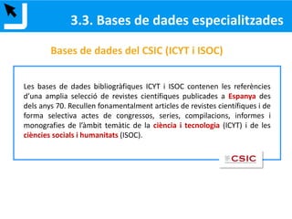 <http://bibliotecnica.upc.edu/>
3. EINES DE CERCA D’INFORMACIÓ
 
