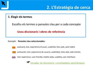  Articles de revistes científiques
 Actes de congressos
 Informes tècnics i de recerca (reports)
 Tesis doctorals, projectes finals de carrera,...
 Normes tècniques
 Patents, marques,…
 Monografies,
 Manuals, tractats,...
 Obres de referència
Quins tipus de documents ens poden ser útils com
a professionals del nostre àmbit?
1. TIPOLOGIA DE DOCUMENTS
 
