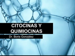 CITOCINAS Y
QUIMIOCINAS
Dr. Boris González
 