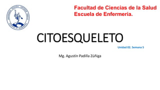 CITOESQUELETO
Mg. Agustín Padilla Zúñiga
Facultad de Ciencias de la Salud
Escuela de Enfermería.
Unidad 02. Semana 5
 
