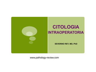CITOLOGIA
INTRAOPERATORIA
SEVERINO REY, MD, PhD
www.pathology-review.com
 
