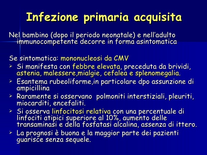 infezioni da Citomegalovirus