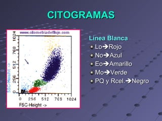 CITOGRAMAS Línea Blanca Lo  Rojo No  Azul Eo  Amarillo Mo  Verde PQ y Rcel.  Negro 