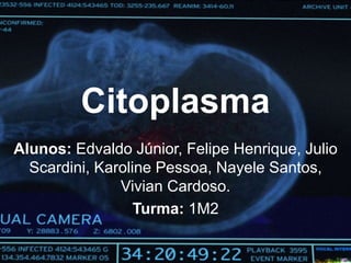 Citoplasma
Alunos: Edvaldo Júnior, Felipe Henrique, Julio
Scardini, Karoline Pessoa, Nayele Santos,
Vivian Cardoso.
Turma: 1M2
 