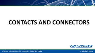CONTACTS AND CONNECTORS
 