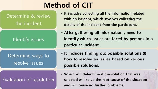 the critical incident technique and nursing care quality research