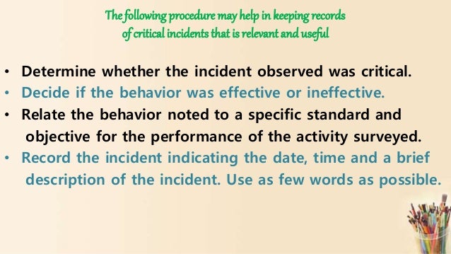 critical incident technique for nursing critical incident report format