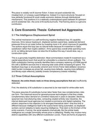 Critical Review of The 2028 Global Intelligence Crisis Scenario | PDF