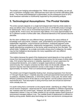 Critical Review of The 2028 Global Intelligence Crisis Scenario | PDF