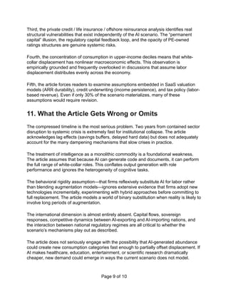Critical Review of The 2028 Global Intelligence Crisis Scenario | PDF