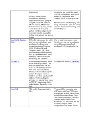Citrix command lines