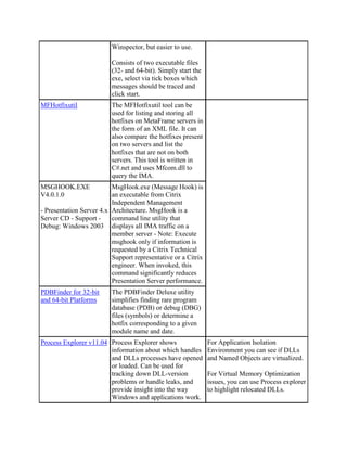 Citrix command lines
