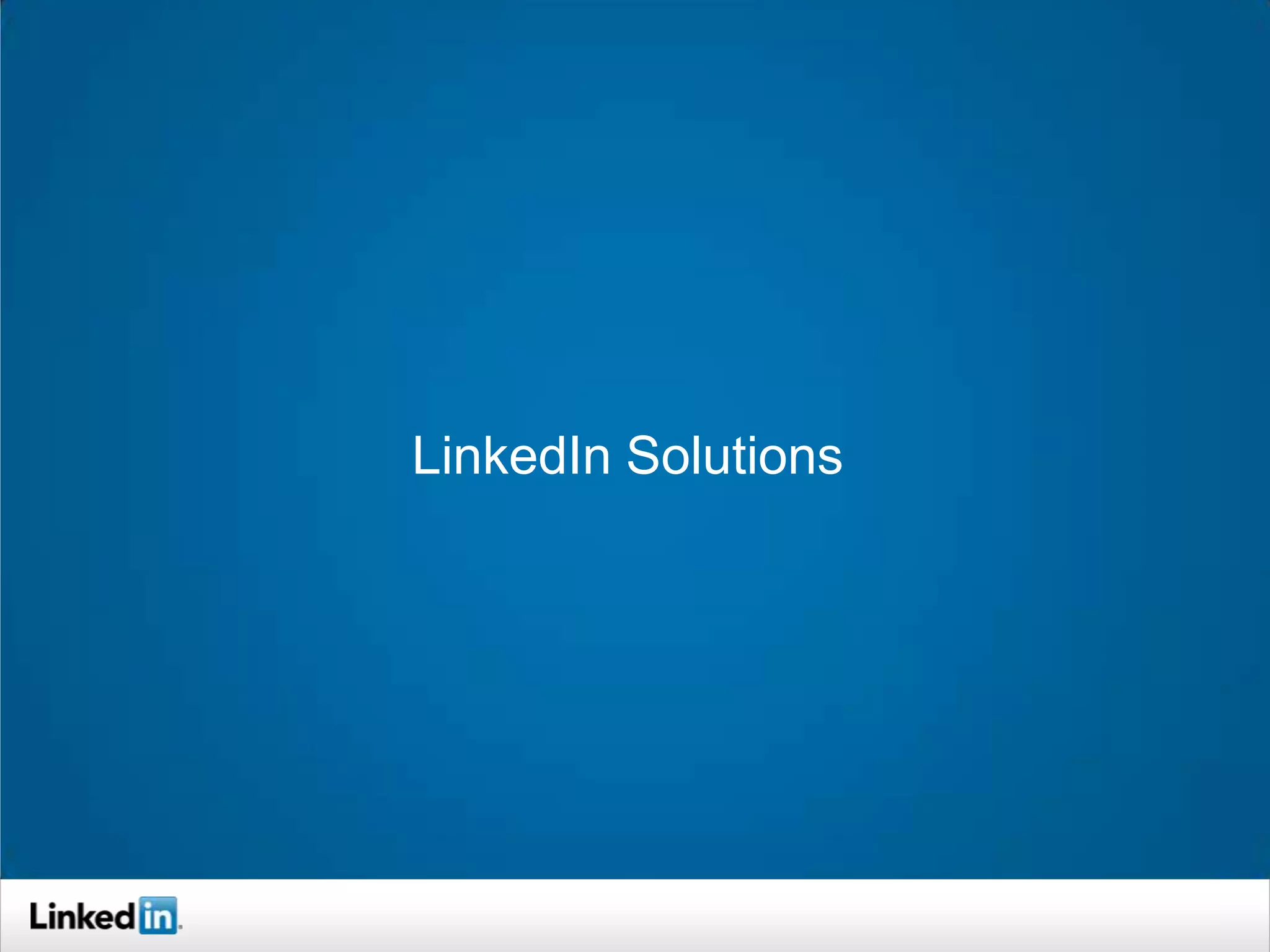 LinkedIn Solutions
 