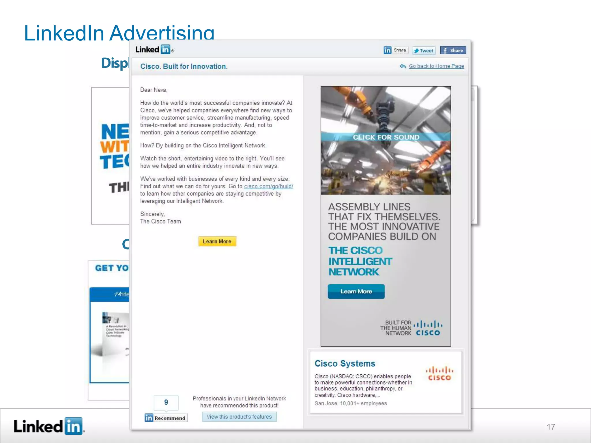 LinkedIn Advertising




                       17
 