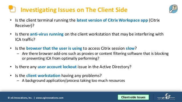 Citrix receiver slow logon Citrix receiver slow logon