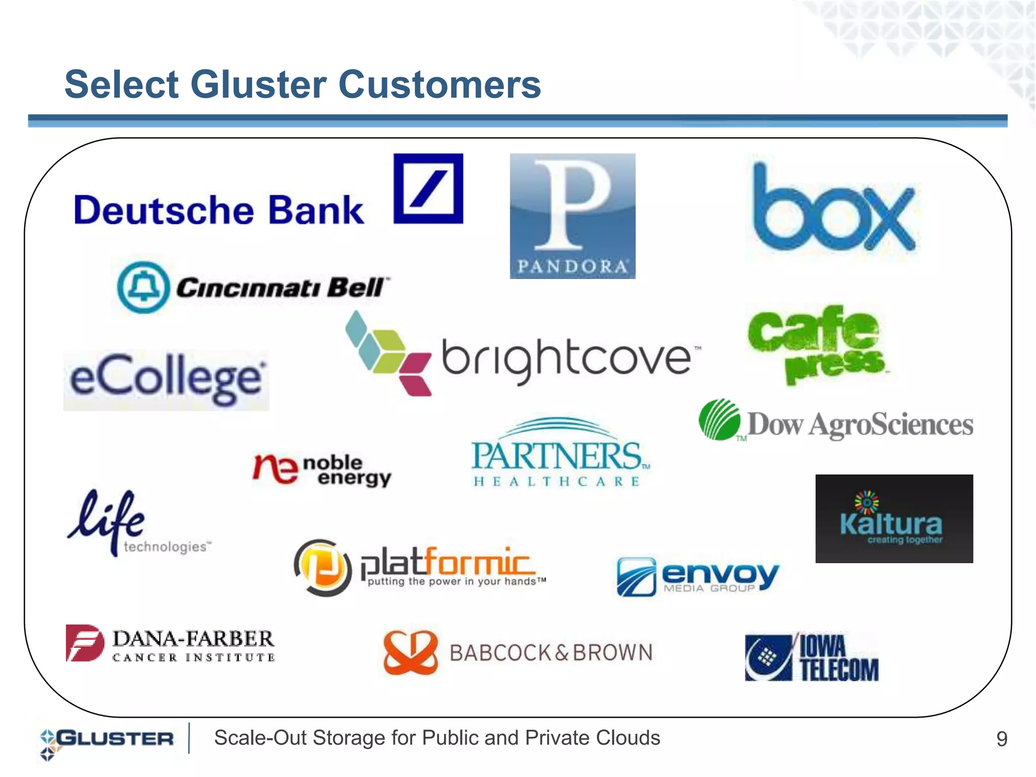 Select Gluster Customers