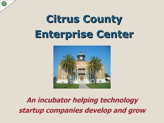 Citrus County Enterprise Center An incubator helping technology startup companies develop and grow 