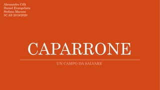 CAPARRONE
Alessandro Cilli
Daniel Evangelista
Stefano Marano
5C AS 2019/2020
 