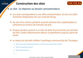 - NICOLAS- GRAND OPTICALCas Client42Back-To-Basics - Session #1 - Gérer son assortiment Produits