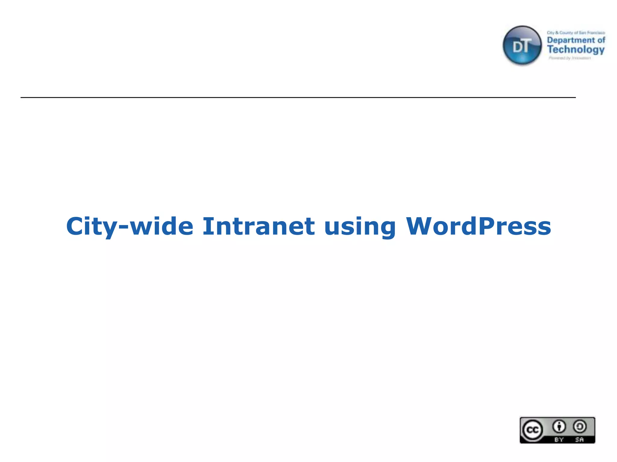 Enterprise Intranet Using Wordpress