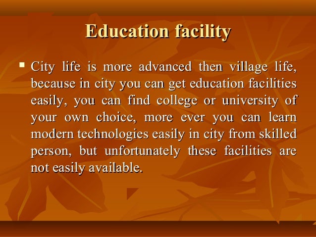 essay on village and city life