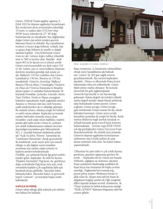 Gönen; 1920´de Yunan işgaline uğramış, 6
Eylül 1922´de düşman işgalinden kurtarılmıştır.
İlçe merkezinin deniz seviyesinden yüksekliği
33 metre ve toplam alanı 1152 km� olup
40°06’ kuzey enlemleri ile 27° 38’ doğu
boylamlarında yer almaktadır. Kaz dağlarından
doğan Gönen çayı şehrin içinden geçerek
Marmara Denizi´ne dökülür. İlçe topraklarının
merkezi ve kuzey doğu bölümü ovalarla ,batı
ve güney doğu bölümü de tepelik ve dalgalı
alanlarla kaplıdır. Orta bölümünde Gönen
ovası yer alır. Güneye doğru indikçe yükseklik
artar ve 500 m üzerine çıkar .Batıdaki dede
tepesi 963 m ile ilçenin en en yüksek yeridir.
Gönen ovası kuzeyindeki sızı dede tepesi 332
m’ dir. Gönen, çayı ve onun kollarını oluşturan
derelerin meydana getirdiği vadi içinde yer
alır. Balıkesir’e 145 km uzaklıkta olan Gönen,
Çanakkale’ye 150 km, Bursa’ya ise 155 km
mesafededir. Gönen’in, Kurtuluş/, Malkoç,/
Rüstem,/ Plevne,/Altay,7 Gündoğdu,/ Yüzüncü
yıl, /Akça ali,/ Tırnova,/ Karşıyaka ve Reşadiye
adıyla toplam 11 mahallesi bulunmaktadır.36
köyünde Pomaklar, Çerkezler, Gürcüler, Kırım
Tatar Türkleri, Yörük ve Manav mozağinin
kültürleri taşımaktadır Antik çağlardaki isimleri
Asepsus ve Artemea olan ilçe; tarih boyunca
çeşitli medeniyetlere de ev sahipliği yapmıştır.
Bu nedenle Gönen, oldukça zengin bir kültürel
ve tarihi mirasa sahiptir. Kaplıcalar çevresinde
yapılan hafriyatlar sırasında ortaya çıkan
mozaikler, yazılı taşlar sütun başlıkları, madeni
paralar gibi tarihi eserler Gönen´in, yerleşim
yeri olarak kullanılmasının milattan öncesine
dayandığını kaynaklara göre bilinmektedir.
M.S. 2. yüzyılda bulunan kitabelerde şehrin
adı “Sıcak Su Şehri, Thermi”, hamamlar da
“Granikaion Hamamları” olarak geçmektedir.
Bu kitabelerde, sıcak suyun şehir için önemli
olduğu ve şifa dağıtan suyun insanlara
sunulması için yardım yapan yönetici ve
kişilerin isimleri belirtilmektedir.
Özellikle yaz aylarında büyük ilgi gören tarihin
içinden gelen ,kaplıcaları ile ünlü bu ilçemiz
“Ekşidere köyündeki” Dağ ılıcası ’da görülmeye
değer yerlerdendir.Dağ ılıcası üstü açık, etrafı
ormanlarla kaplıdır.Çok soğuklarda dahi açık
havalarda ılıcaya girilebilir. Alacaoluk kalesi,
babayaka kalesi .Alacaoluk kalesi, ve güvercinli
köprü” Gönenin” çevresindeki başlıca tarihi
kalıntılardır.
KAPLICAVEPİRİNÇ
Gönen sahip olduğu şifalı sularıyla çok eskiden
beri bilinen bir beldedir.
Başta romatizma ve kireçlenme rahatsızlıkları
olmak üzere hastalıklarına şifa bulmak
için” Gönen” de 365 gün sağlık turizmi
gerçekleşmektedir. İlçe turizmi kaplıcalara
dayalıdır. Dünya ve ülkemizde Pirinç lezzeti
bakımından sıkça söz edilmektedir. Gönen
Baldo pirinci marka olmuştur. Bu konuda
ekonomik bir gelir sağlanmaktadır.
Gönen’de hayvancılık ve süt hayvancılığı
gelişmiştir. Katma değerli süt ürünleri yıllardır
marka değerli ürünler olarak büyük şehirlerde
talep bulmaktadır.Gönen peyniri, Gönen
yoğurdu, Gönen sucuğu, Gönen tavuğu…
gıda ürünlerinde Göneni aranan bir ilçe olarak
hafızalara kazımıştır. Gönen ayrıca yeraltı
kaynakları açısından da zengin bir ilçedir, ilçede
Sarıköy Beldesi’ne bağlı Şaroluk köyünde ve
Sebepli köyünde geniş rezervli linyit kömürü
bulunmaktadır. Gönene özgü İĞNE OYASI
çok ilgi gördüğünden Gönen Oya Çeyiz Fuarı
düzenlenmektedir. Bu etkinlik aynı zamanda
Gönen’in düşman işgalinden kurtuluşunun
yıldönümü olan 6 Eylül tarihini de içine
alması nedeniyle dolu dolu bir kültür haftası
yaşanmaktadır.
Ülkemizin bu şirin tarihi ve çok yönlü ilçemiz
görülmesi, geçerken uğranması gereken bir
yerdir… Kaplıcaları der ki; Güneş size burada
rehberdir, sağlığınız ise dostunuz olacaktır.
İnsan ayaklarının basılmadığı yeşillikleri ile,
Kışın beyaz kar örtüsünün bir başka zevkini
tattırdığı., Dağlarında bal ovasında yağ ,
peynir,pirinç yetişen. Muhteşem havası ve
şifalı suları ile, Akşam üstü tatlı bir hışırtı ile
dalgalanan buğday taneleri ile,Öğle sıcağında
dilleri dışarıda dolaşan sevimli dostlarımız ile
“Ömer Seyfettin”in bebek kokusunun sindiği
“YEŞİL GÖNEN” Marmara bölgesinin saklı bir
cenneti gibidir.
Ömer Seyfeddin Evi Gönen / Balıkesir
71
 