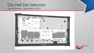 City Hall Site Selection
Council Review - November 9, 2017
 