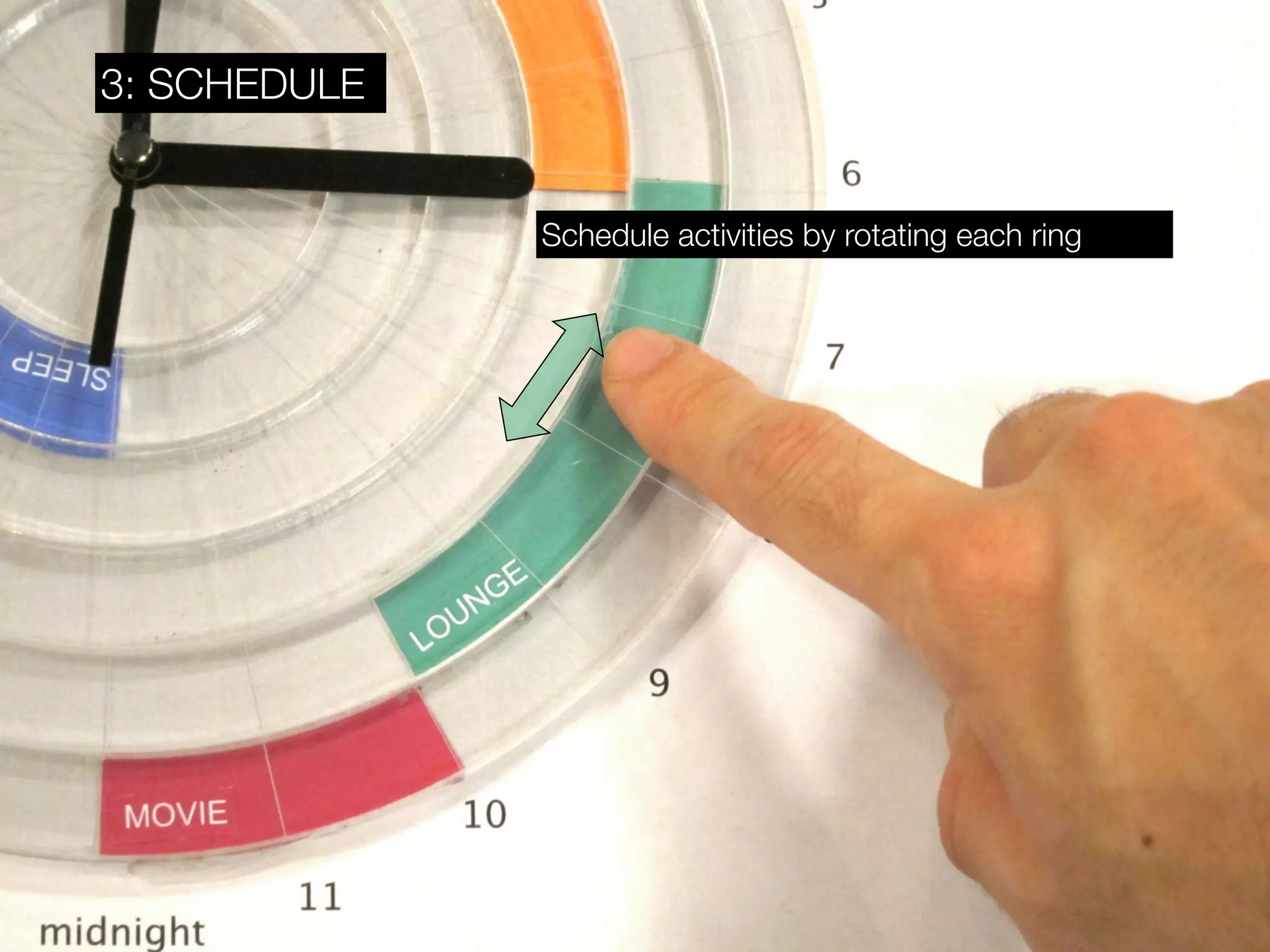 MIT | Mobility on Demand | Transformable Cityhomes



   3: SCHEDULE


                                                     Schedule activities by rotating each ring




                                                                                                 Controller Wheel
 