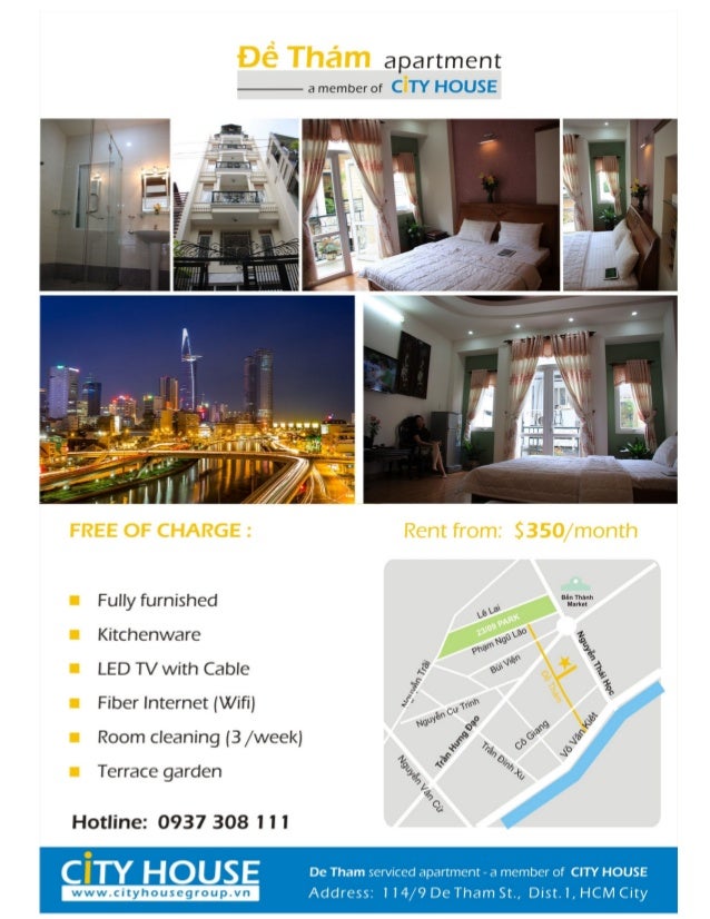 CITY HOUSE De Tham serviced apartment, Dist.1 Ho Chi Minh City , 400