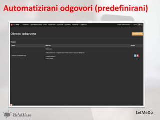 Automatizirani odgovori (predefinirani)
LetMeDo
 