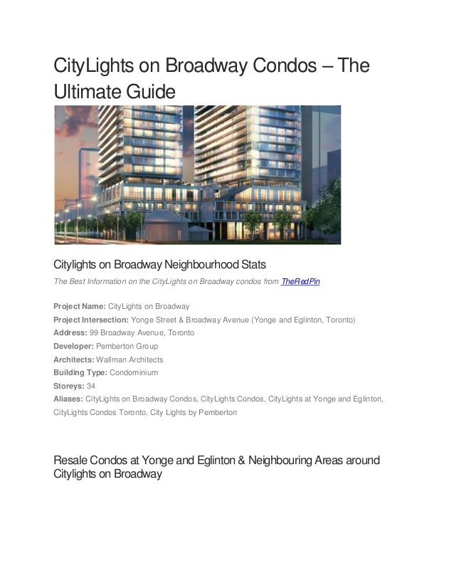 City lights on broadway condos the ultimate guide