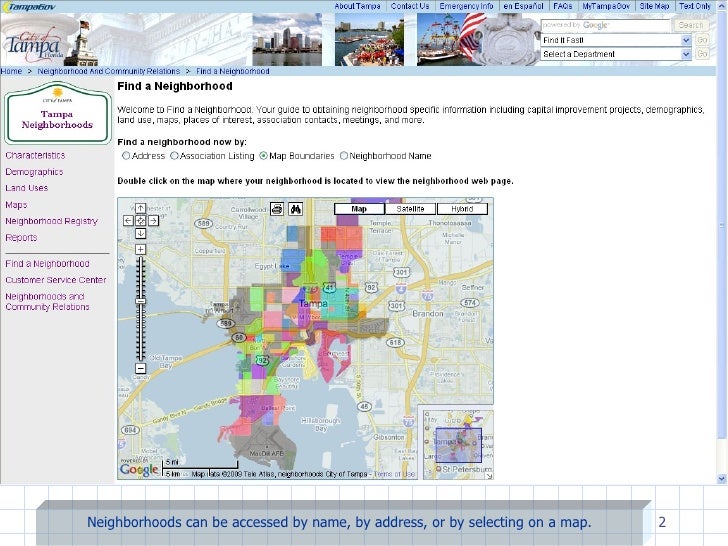 Tampa Neighborhoods Information Facility