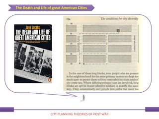 The Death and Life of great American Cities
CITY PLANNING THEORIES OF POST WAR
 