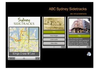 ABC Sydney Sidetracks
           abc.net.au/sidetracks
 