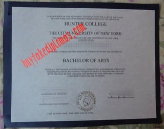 City University of New York of Hunter College degree