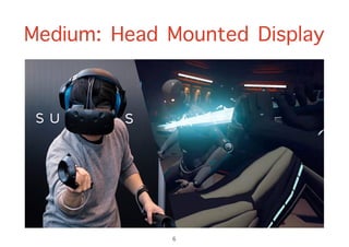 Medium: Head Mounted Display
6
 