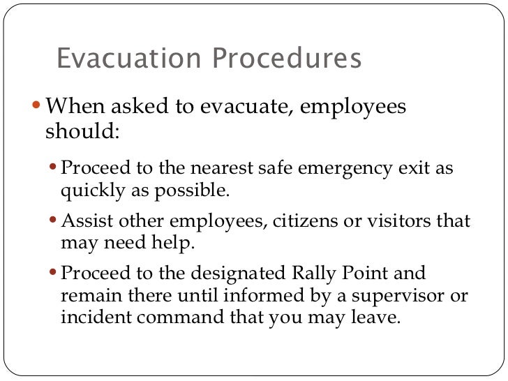 emergency evacuation checklist template