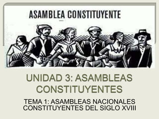 TEMA 1: ASAMBLEAS NACIONALES
CONSTITUYENTES DEL SIGLO XVIII
 