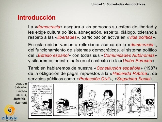 Las sociedades democráticas