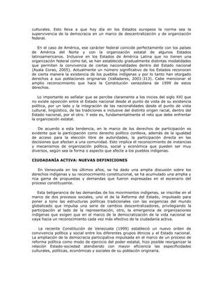 Ciudadania activa. los sujetos indigenas